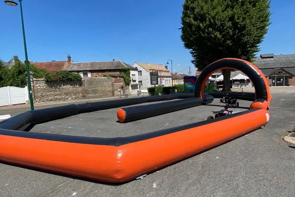 animations 2 roues plus circuit gonflable forme droite qualite