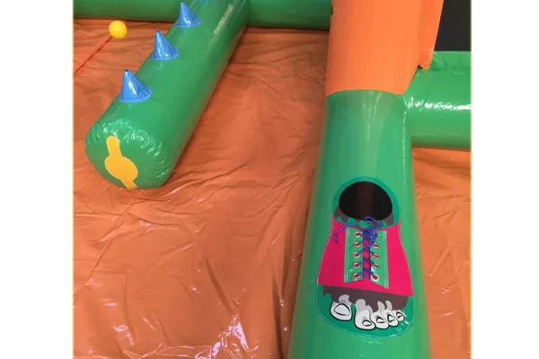 structure gonflables baby parc orange vert enfant