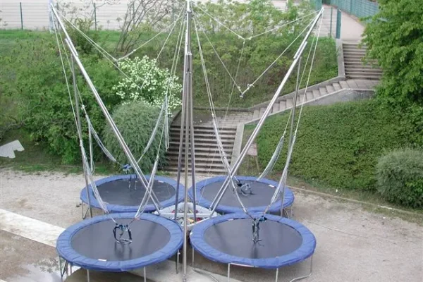 trampolines grimpes trampoline elastique 2 pistes prix